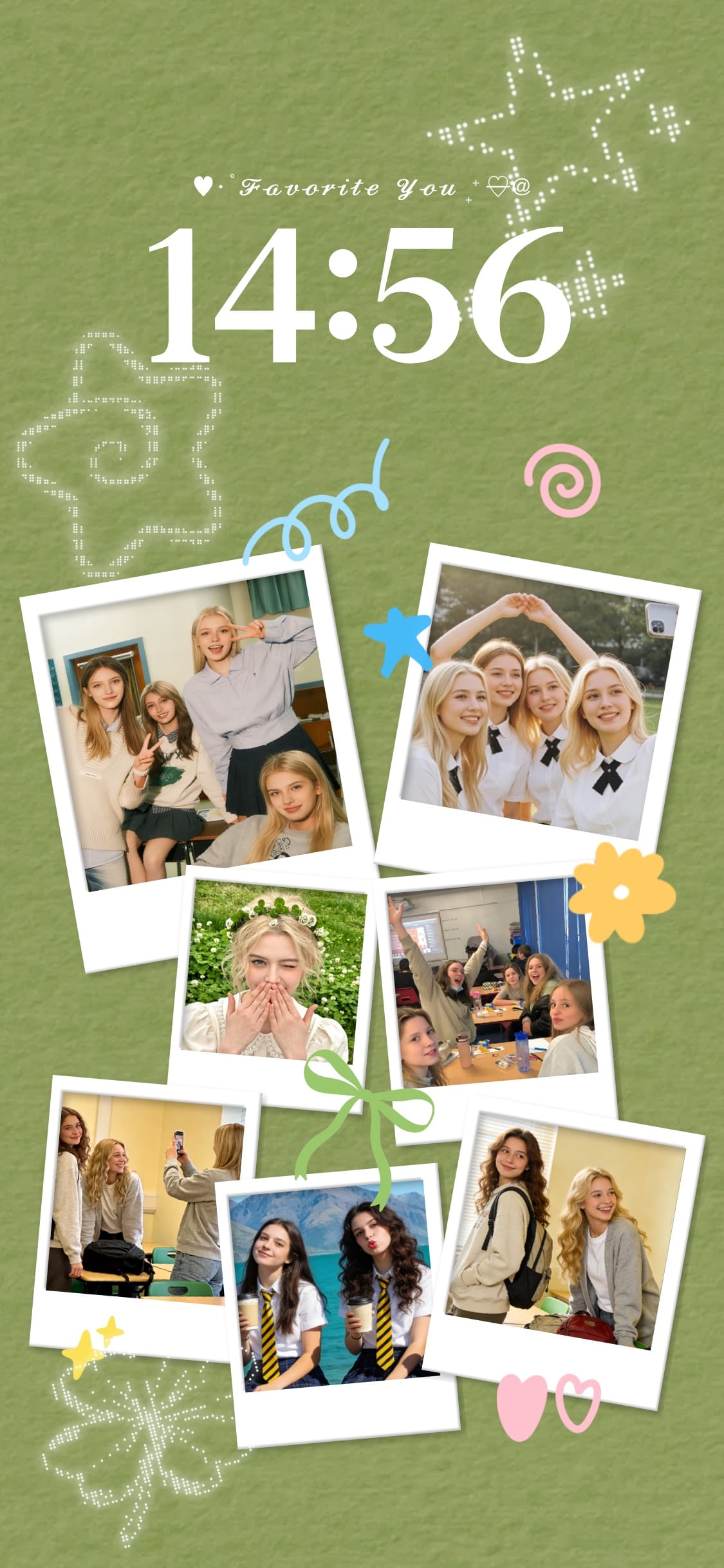 Custom Best Friend Scrapbook Wallpaper Template
