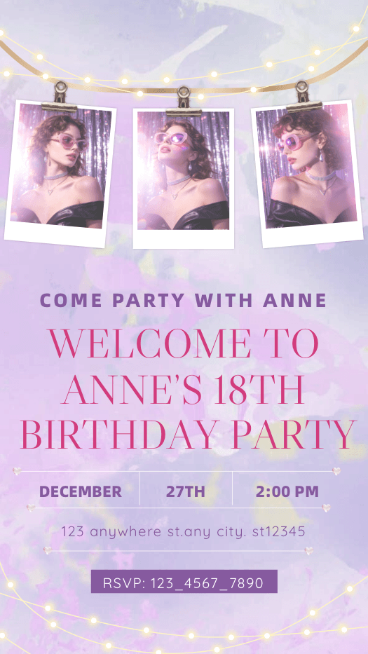 Aesthetic Birthday - Polaroid Template