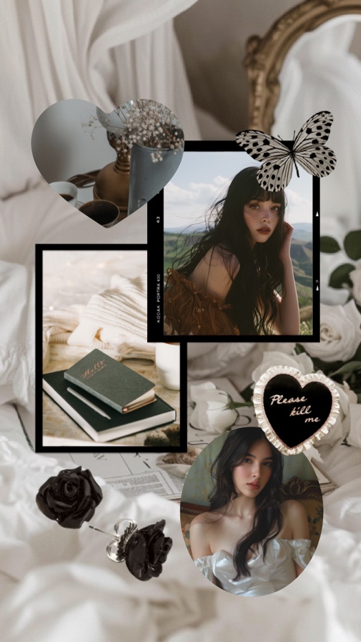 Coquette Sombre Vintage - Modèle de Collage