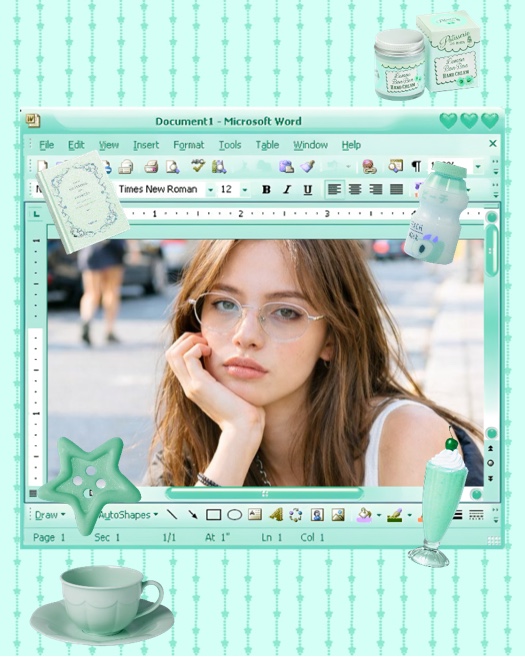 Y2Kレトロパソコン風 - 写真テンプレート