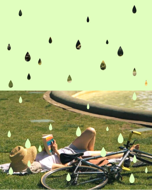 Artistic Summer Lifestyle Raindrop Collage Template