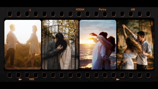 レトロフィルム風 - 写真組み合わせ