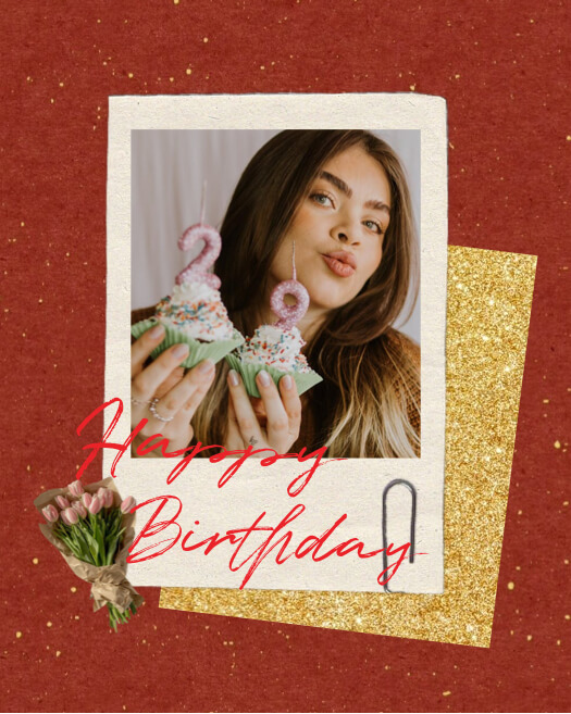 誕生日 スクラップブック - 写真組み合わせ