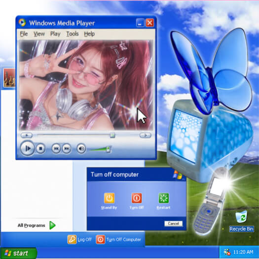 Y2K Aesthetic Windows - Retro Tech Collage
