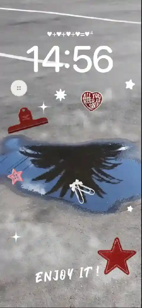 Puddle Reflection Aesthetic - DIY Lock Screen Template