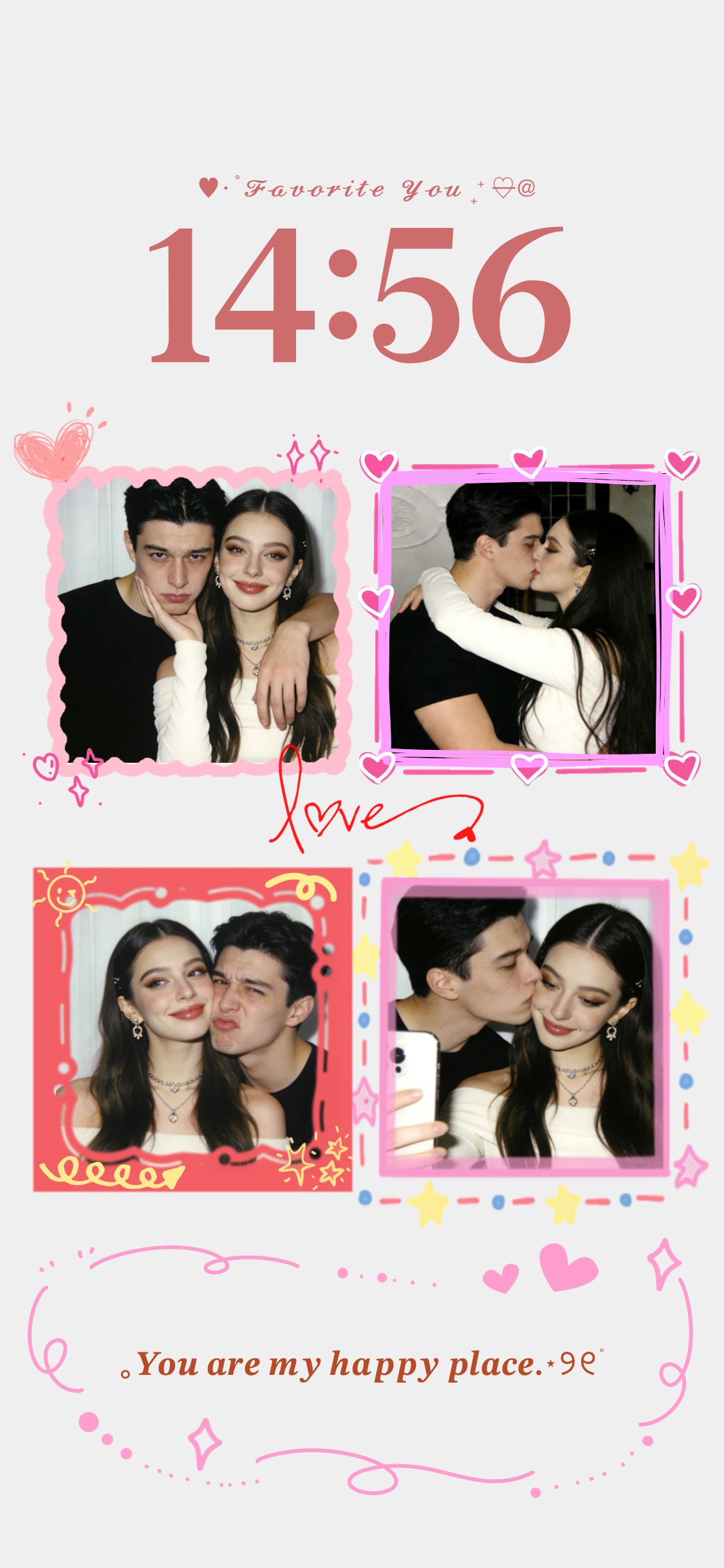 Collage Couple Esthétique - Modèle Personnalisable