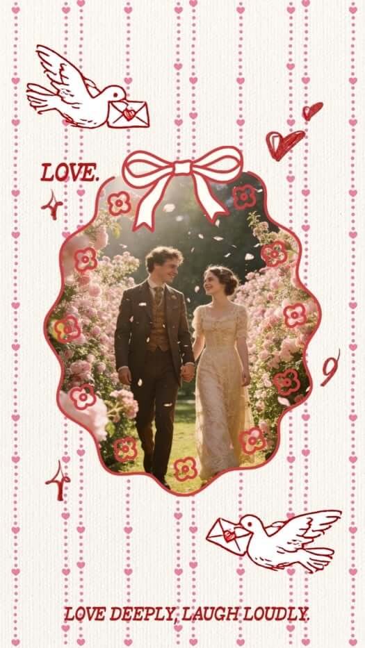 Vintage Romantic Coquette - Love Photo Template