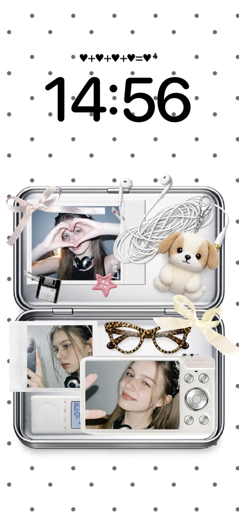 Y2K Aesthetic Scrapbook - DIY Sperrbildschirm Vorlage