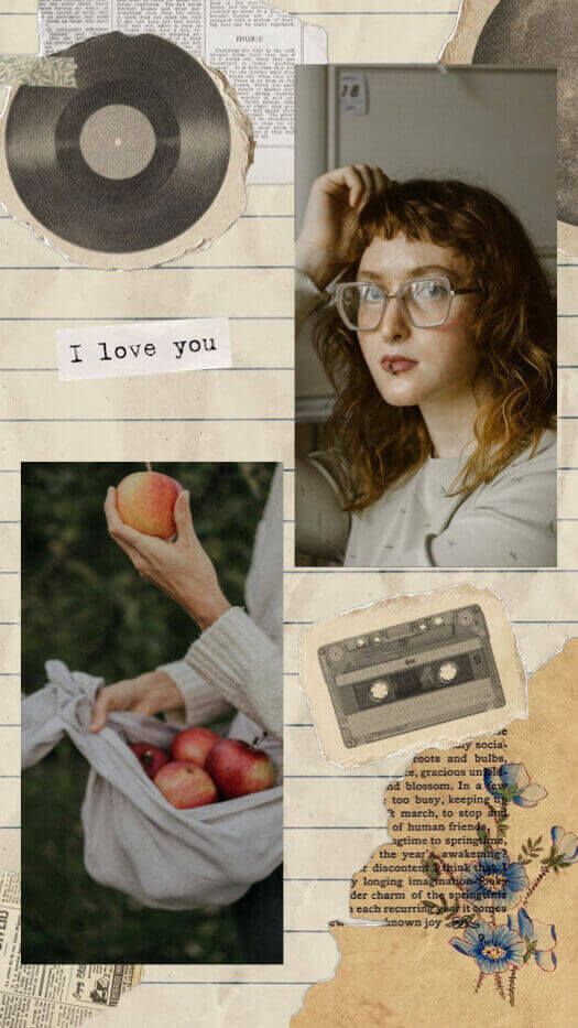 Vintage Retro Music - Scrapbook Template