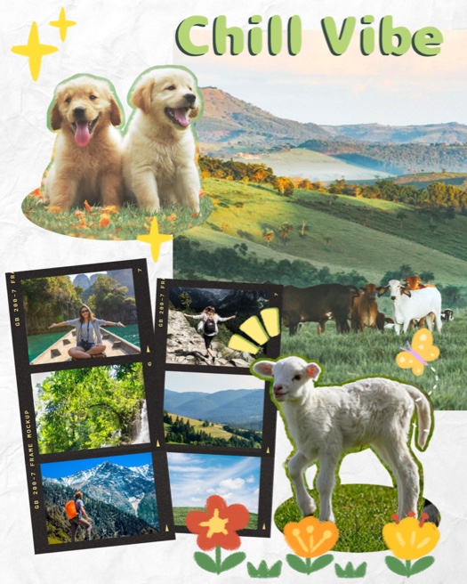 Naturaleza Chill Vibe - Plantilla de Collage