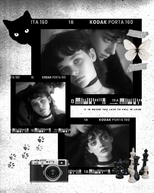 Vintage Film Noir - Collage Template