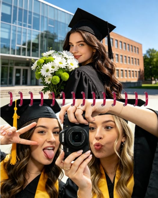 Graduation Spiral Notebook Photo Collage Template
