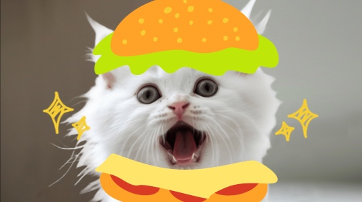 Kawaii Burger Sticker - Pet Photo Template