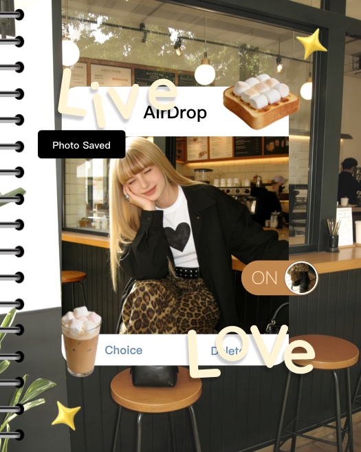 Aesthetic Y2K UI Interface & Scrapbook Photo Collage