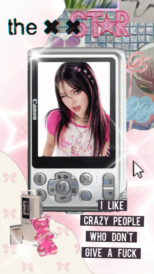 Retro Camera Y2K - Collage Template