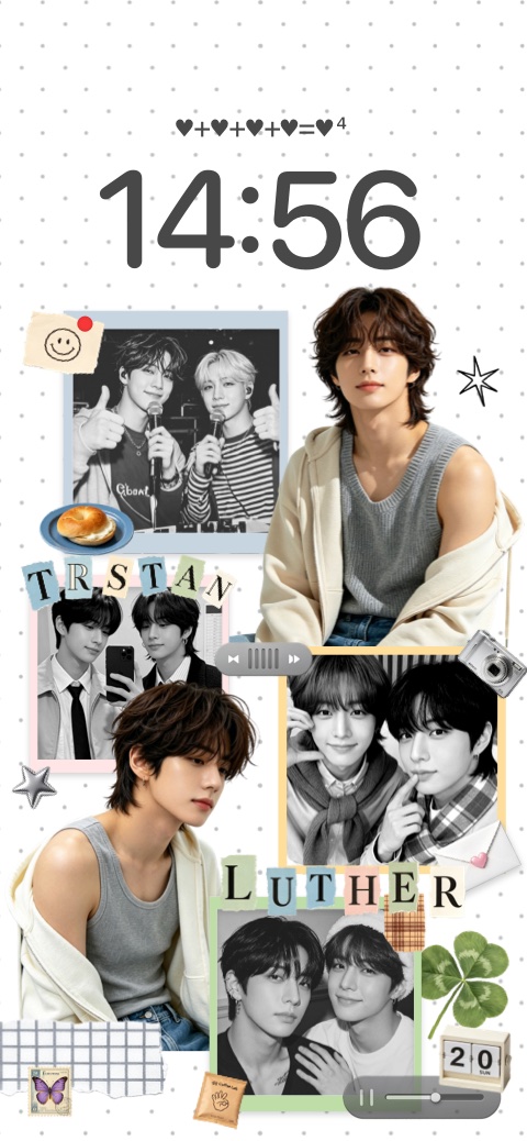 Custom K-pop Scrapbook DIY Wallpaper Template