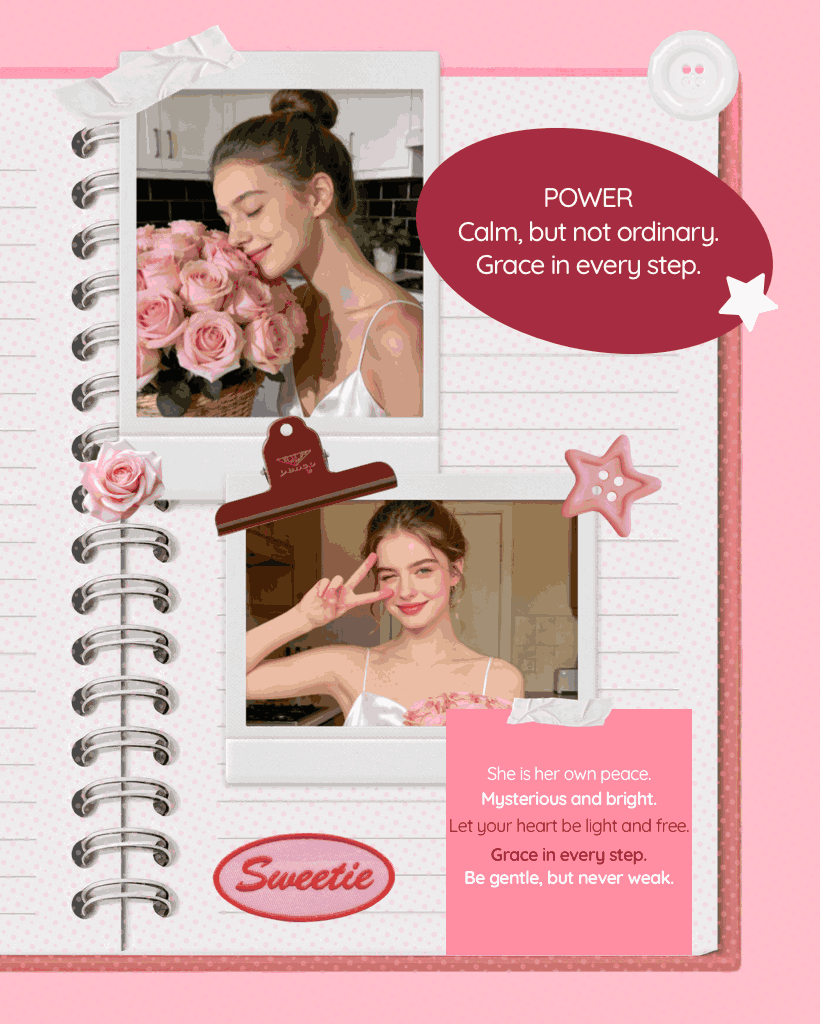 Aesthetic Pink Coquette Scrapbook Collage Template