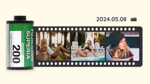 Retro Analog Film - Photo Grid Template