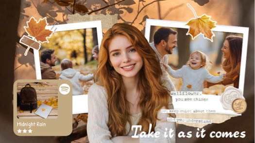 Autumn Vintage - Scrapbook Template