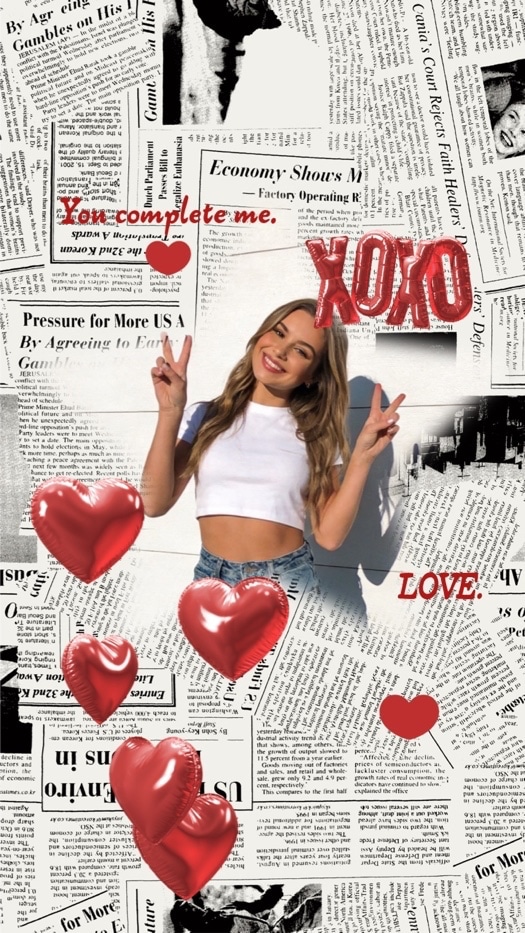 Vintage Newspaper Love - Photo Collage Template