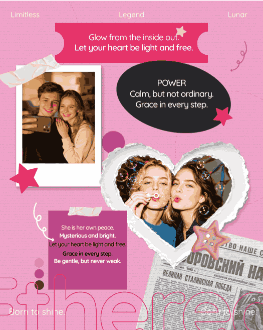 Pink Aesthetic Y2K Scrapbook Collage Template