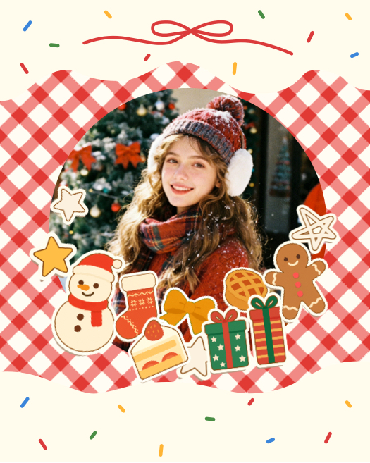 Weihnachten Scrapbook Foto-Vorlage