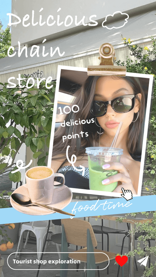 Aesthetic Cafe Food - Scrapbook Template