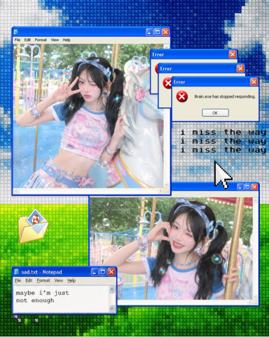 Y2K Retro Windows - Desktop Collage Layout