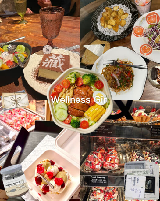 Aesthetic Wellness Girl Food Scrapbook Template