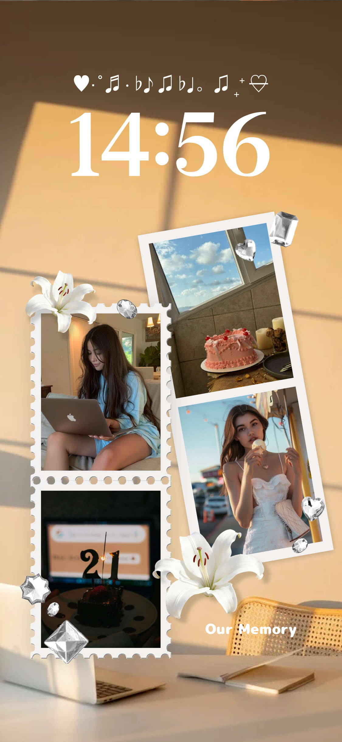 Aesthetic Memory Photo Collage - DIY Custom Wallpaper