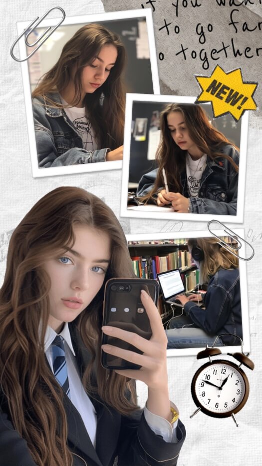 Vintage Scrapbook - Fotocollage Vorlage