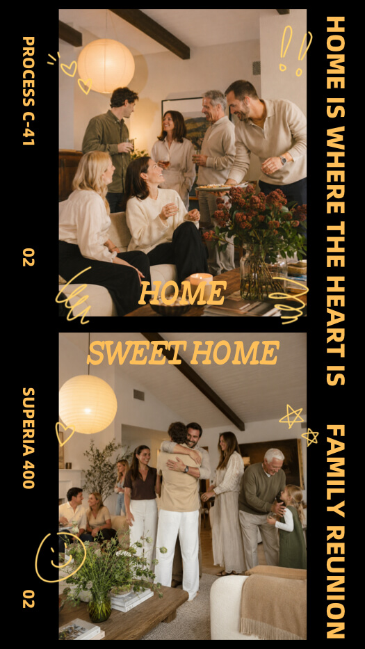 Retro Family Home - Film Strip Layout