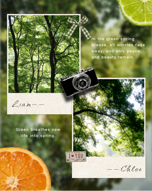 Frischer Frühling - Polaroid-Vorlage
