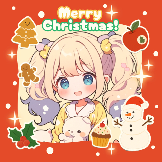 Navidad Anime Kawaii - Plantilla de Collage Festivo
