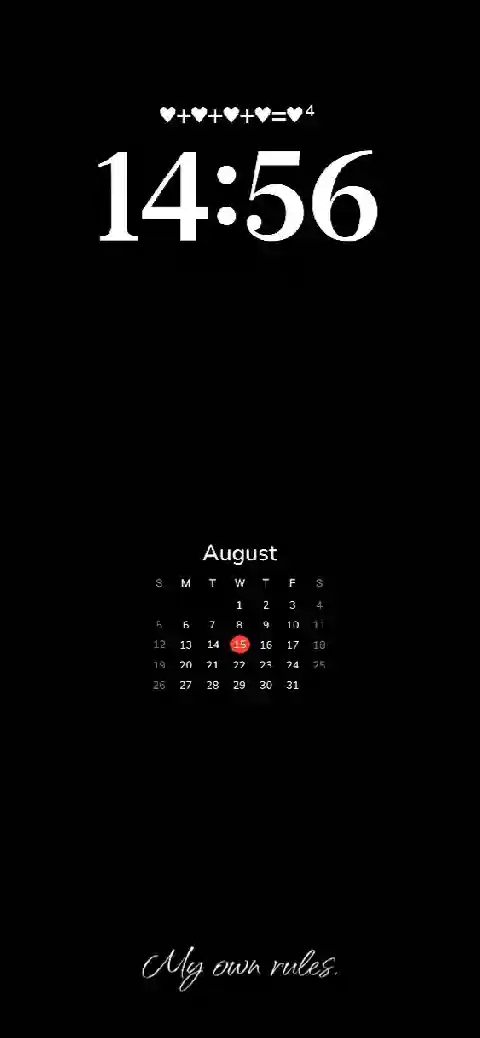 Minimalist Black Calendar - DIY Custom Template