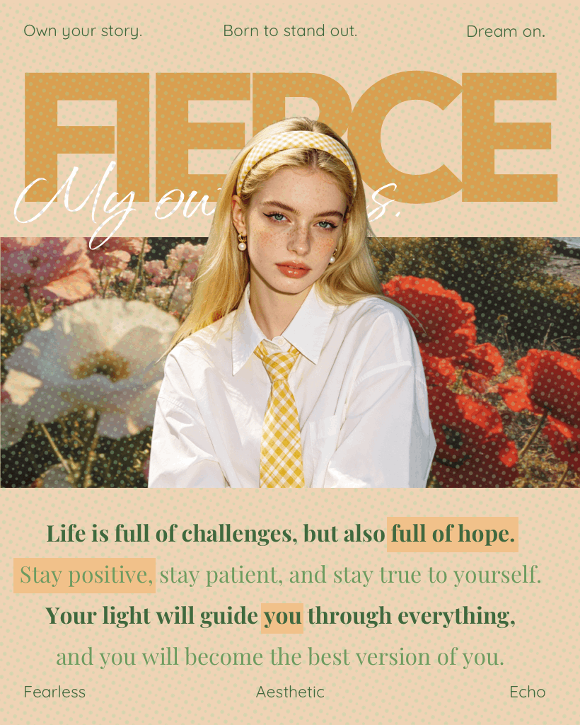 Retro Magazine Style Fashion Collage Template