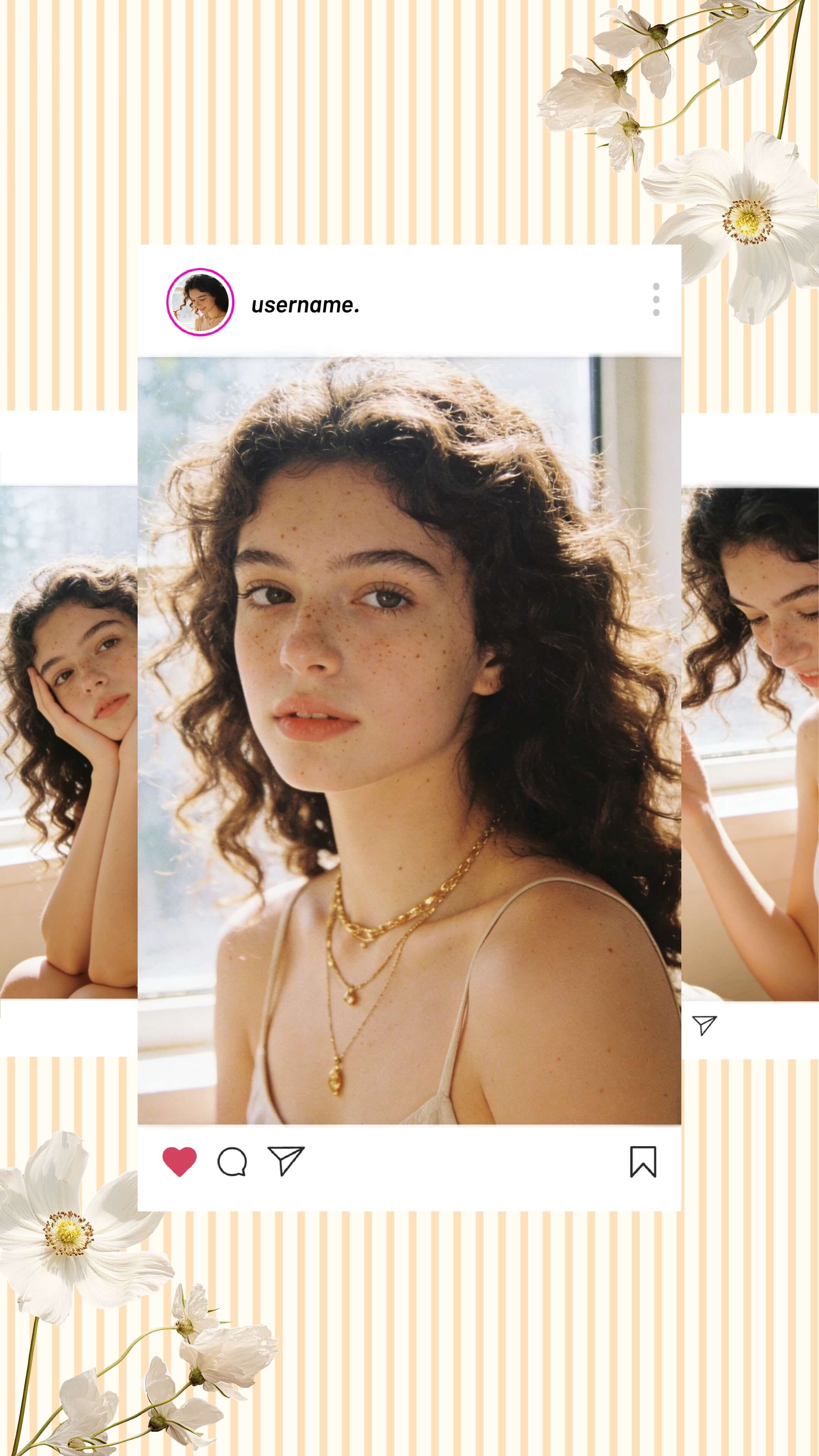Aesthetic Spring Floral Instagram Collage Template
