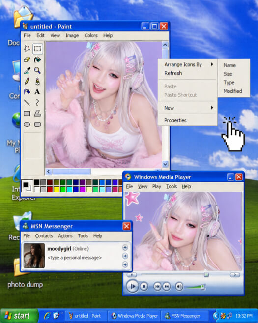 Retro Cybercore Windows - Photo Grid