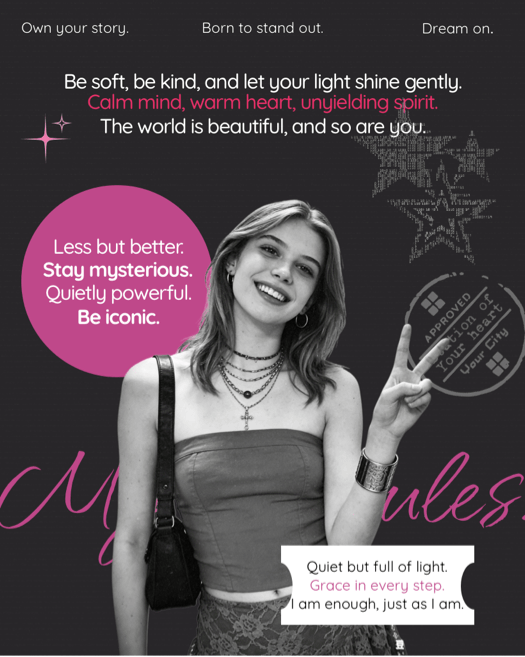 Aesthetic Y2K Empowerment Single Photo Collage Template