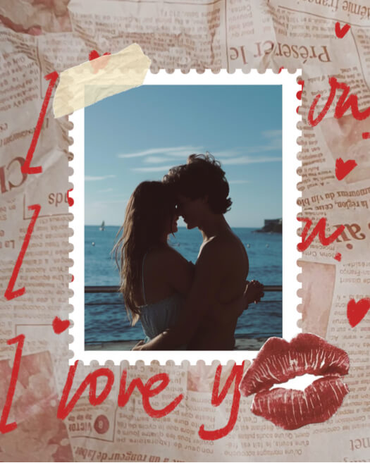 Vintage Romantische Liebe - Foto-Vorlage