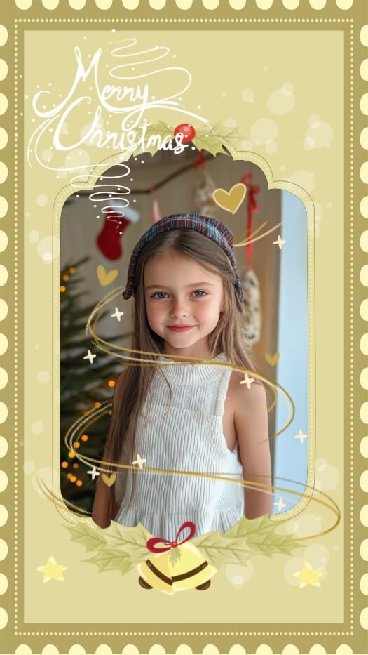 Festliches Gold Weihnachten - Foto-Layout