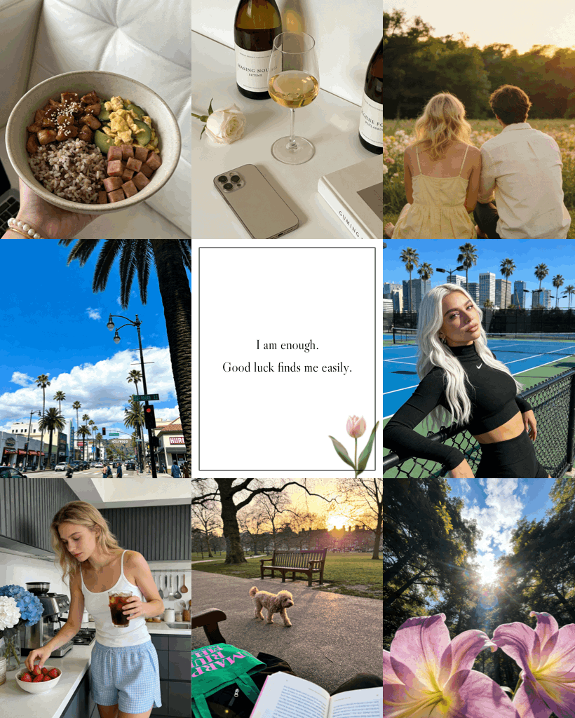 Aesthetic Lifestyle Minimalist 3x3 Grid Collage