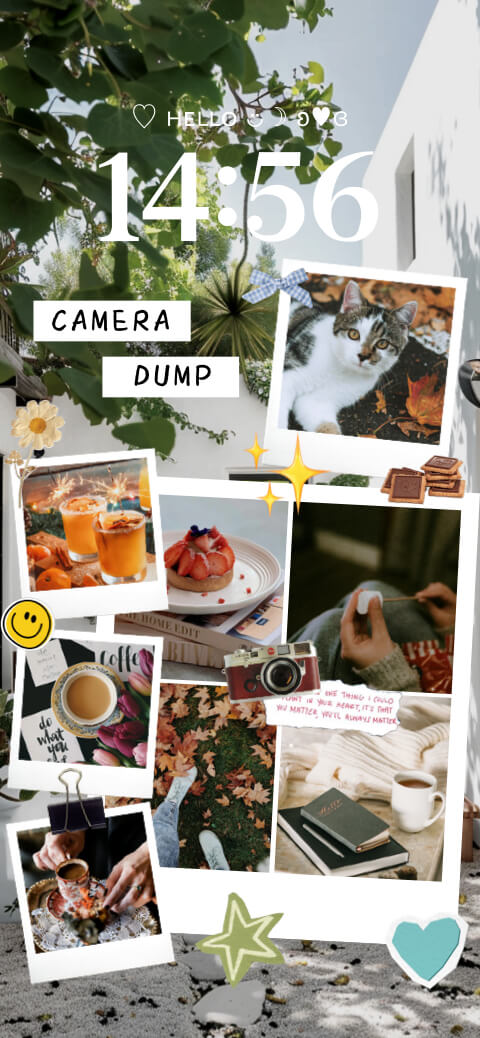 Custom Aesthetic Autumn Camera Dump Wallpaper
