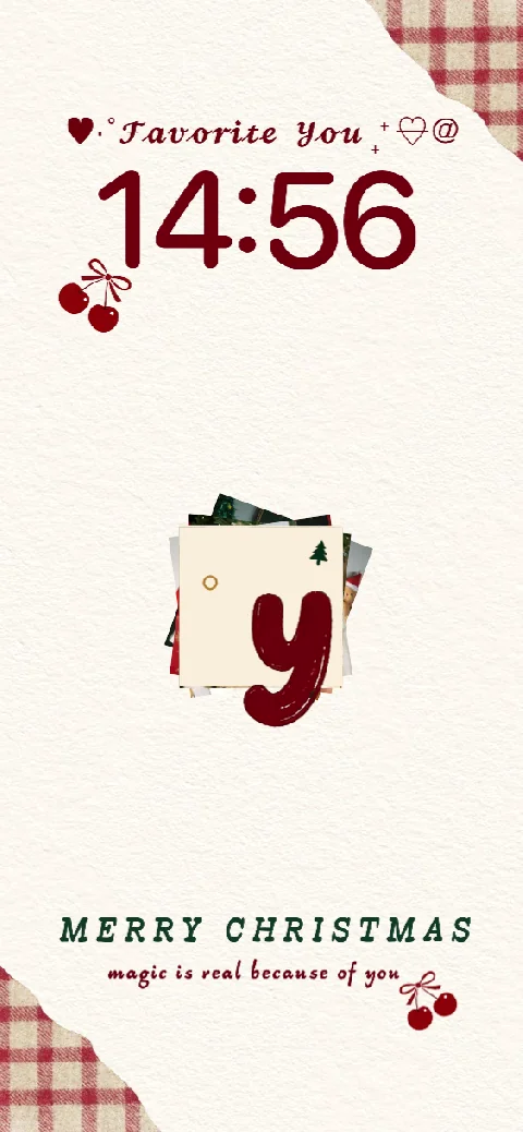 Christmas Cherry Aesthetic - Custom Live Wallpaper Template
