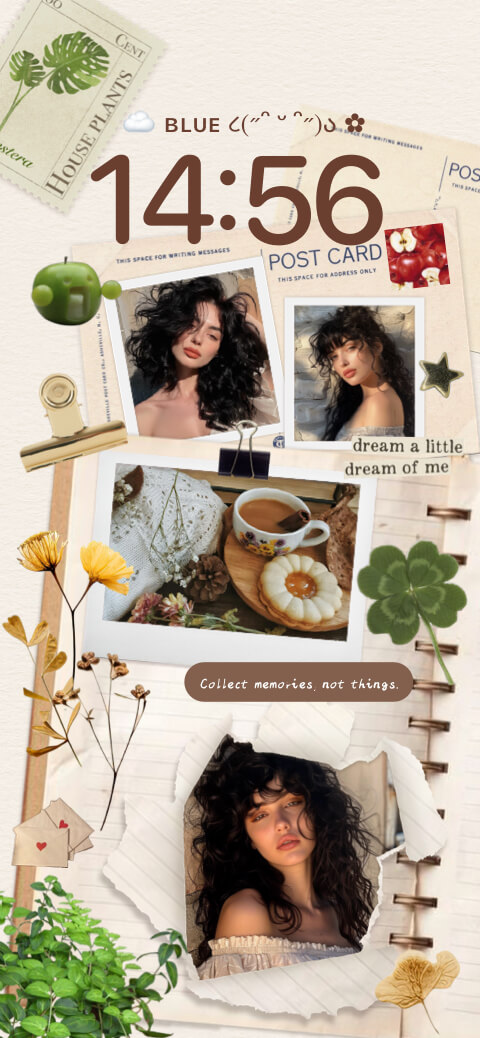 Custom Vintage Scrapbook DIY Wallpaper Template