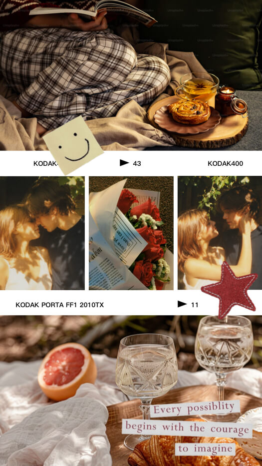Retro Kodak Aesthetic - Multi-Photo Collage