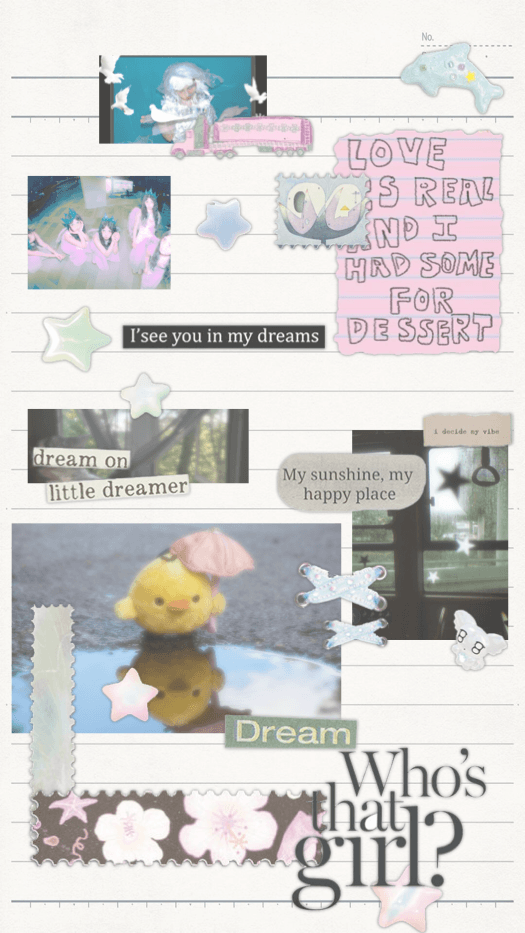 Dreamy Y2K Aesthetic Scrapbook Collage Template
