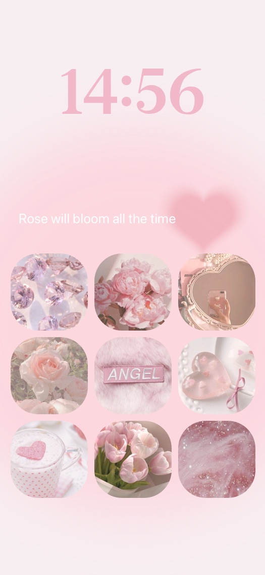 Pink Coquette Floral - DIY Hintergrundbild Vorlage
