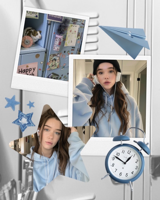 Soft Blue Indie - Scrapbook Vorlage