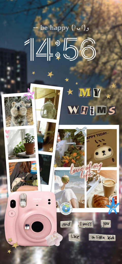 Create Your Custom Aesthetic Polaroid Collage Wallpaper